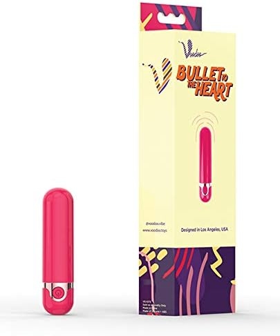 Voodoo Bullet to The Heart, Pocket-Sized, Powerful with 10 Vibration Frequencies, Power Vibe Sex Bullet (Pink)