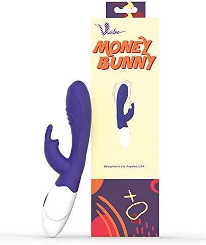 Voodoo Money Bunny, 10 Vibration Frequencies, High-Grade Silicone, USB Rechargeable, Rabbit Vibrator (Purple); Handheld, Personal Vibrating Wand, Massage Toy for Women