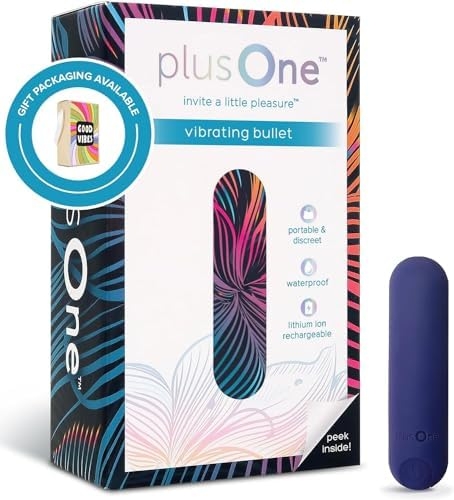 plusOne Bullet Vibrator for Women – Mini Vibrator Made of Body-Safe Silicone, Fully Waterproof, USB Rechargeable – Personal Massager with 10 Vibration Settings