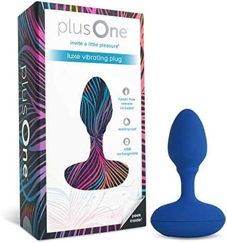 plusOne Luxe Vibrating Plug – Made of Body-Safe Silicone, Fully Waterproof, USB Rechargeable – Butt Plug with 10 Vibration Settings