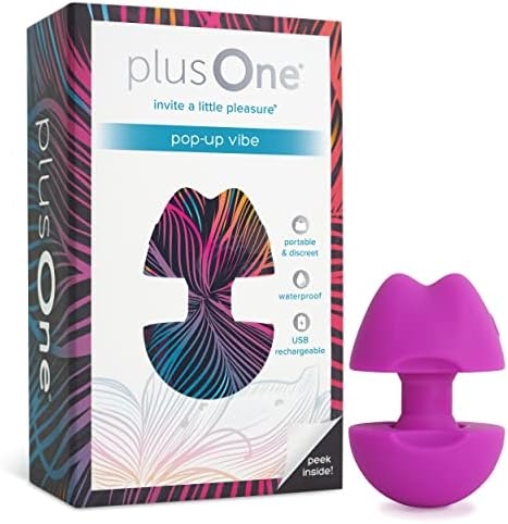 plusOne Pop-Up Vibe Extendable Vibrator for Women – Made of Body-Safe Silicone, Fully Waterproof, USB Rechargeable – Personal Massager with 10 Vibration Settings