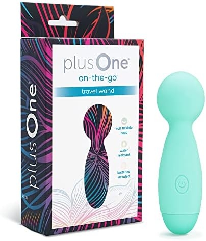 plusOne Travel Vibrating Wand, Massage Stick, Teal